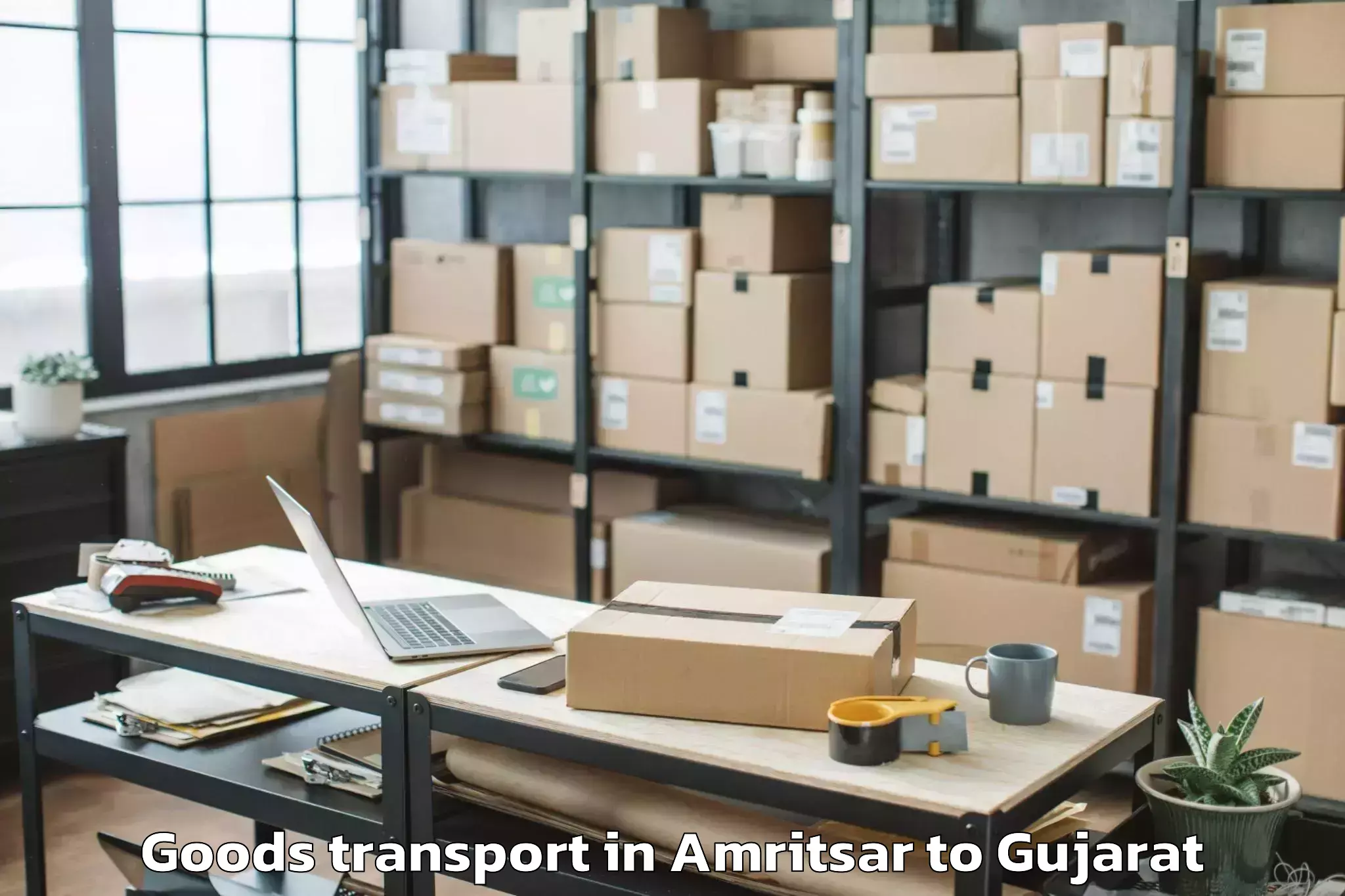 Easy Amritsar to Girgadhada Goods Transport Booking